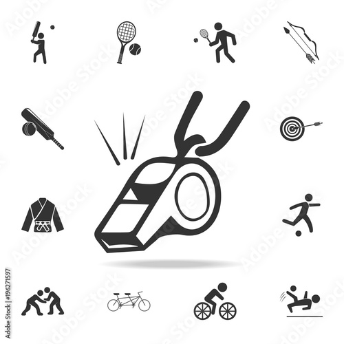 whistle icon. Detailed set of athletes and accessories icons. Premium quality graphic design. One of the collection icons for websites, web design, mobile app