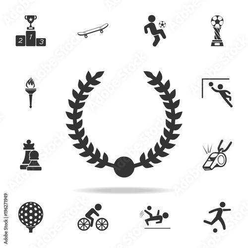 laurel wreath icon. Detailed set of athletes and accessories icons. Premium quality graphic design. One of the collection icons for websites  web design  mobile app