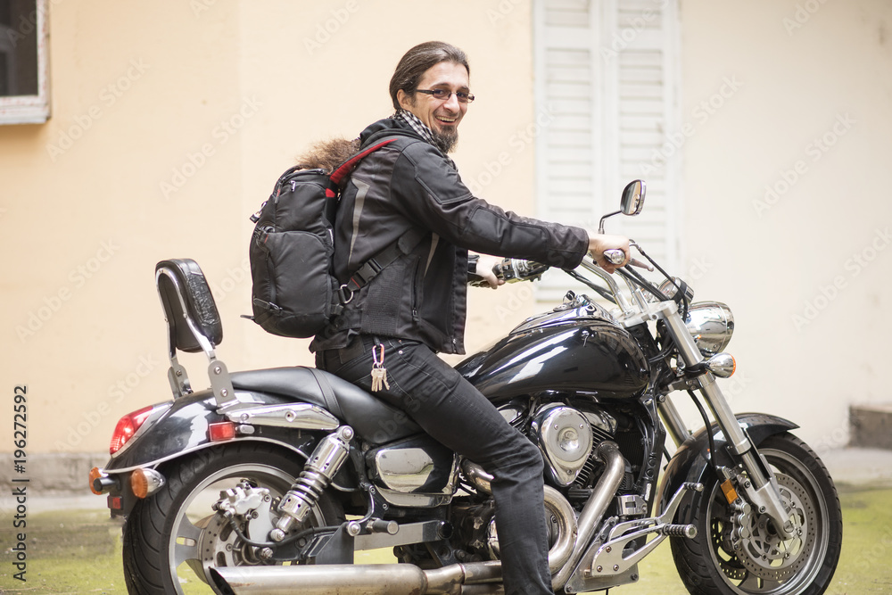 Heavy duty motorbike, rock and roll lifestyle Heavy duty motorbike, rock and roll lifestyle