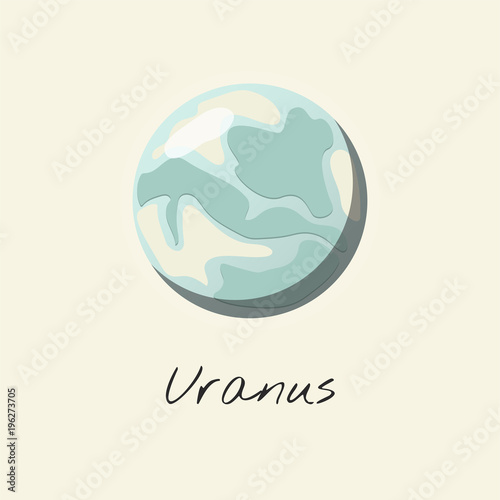 Fototapeta Naklejka Na Ścianę i Meble -  Illustration of solar system planet uranus