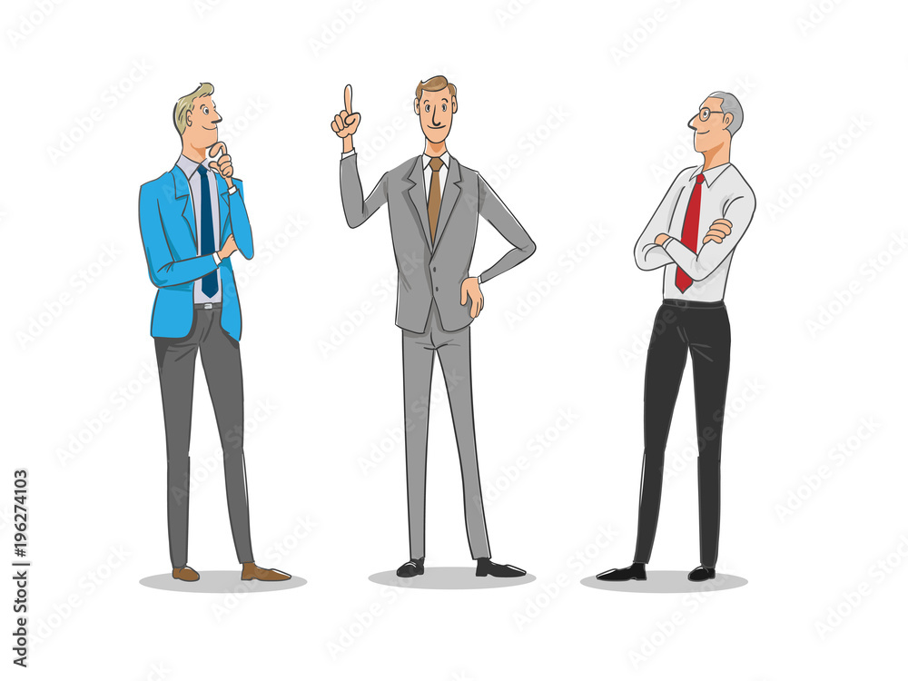 Group of business people. Young man worker. flat vector cartoon character design. illustration hand drawn style. Group of business people. Young man worker. flat vector cartoon character design. illustration hand drawn style.
