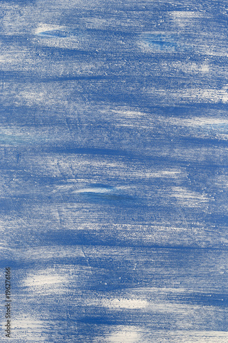 Принти на полотні seamless bold pattern with thick brushstrokes and thin stripes hand painted in blue and white colors