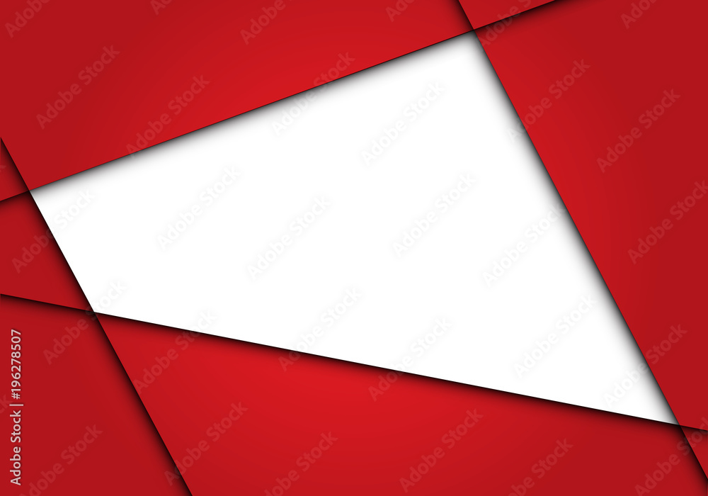 Abstract white square blank space on red polygon design modern futuristic background vector illustration.