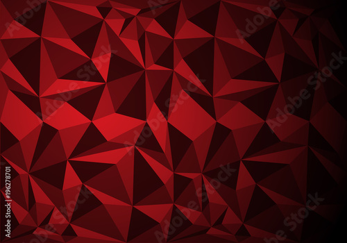 Abstract red polygon pattern background texture vector illustration.