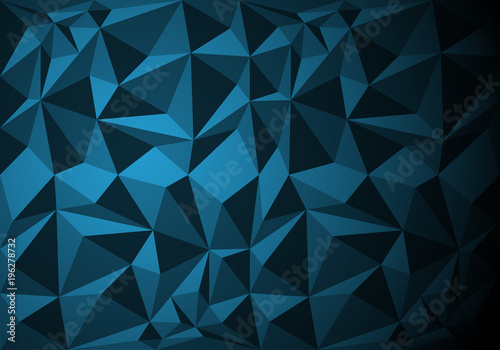 Abstract blue polygon pattern background texture vector illustration.
