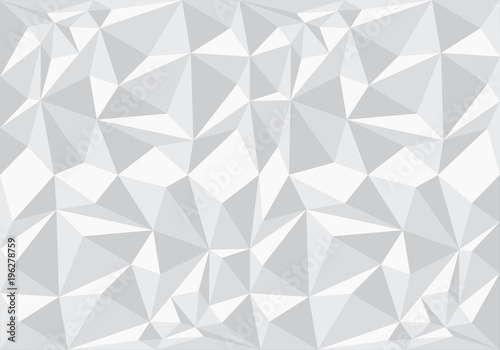 Abstract white polygon pattern background texture vector illustration.