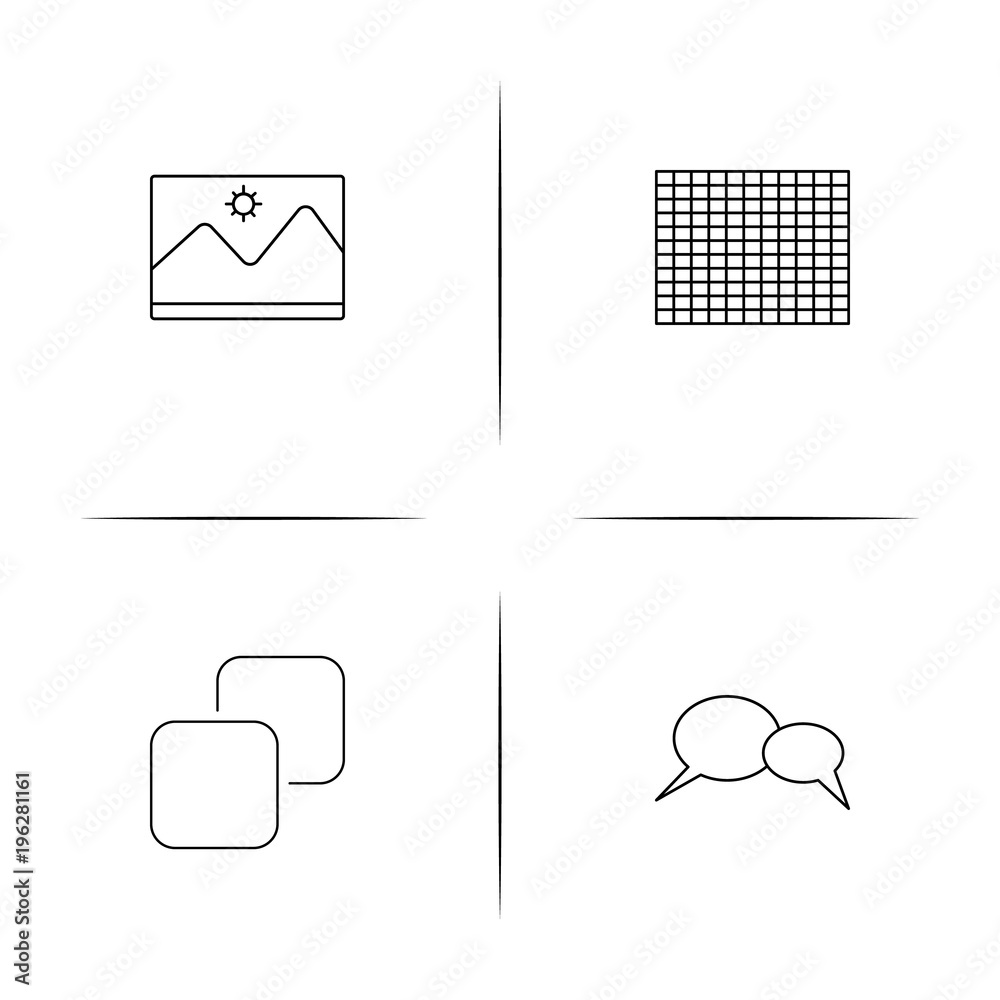 Web And Text simple linear icon set.Simple outline icons Web And Text simple linear icon set.Simple outline icons
