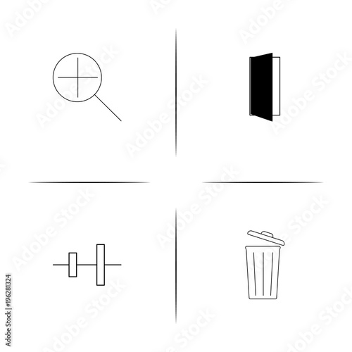 Web And Text simple linear icon set.Simple outline icons