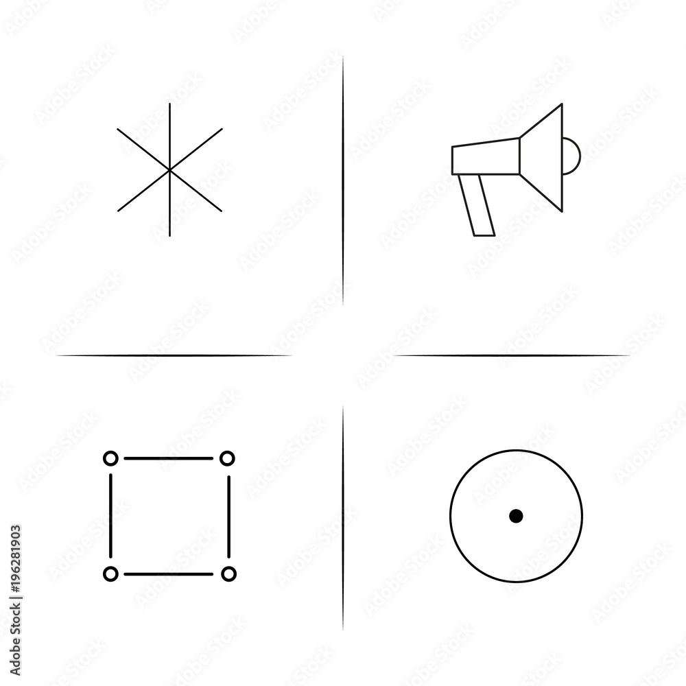 Signs And Symbols simple linear icon set.Simple outline icons Signs And Symbols simple linear icon set.Simple outline icons