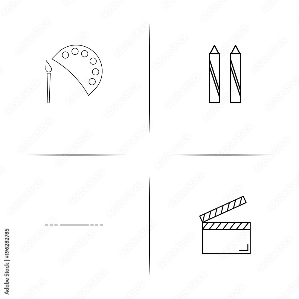 Creative Process And Design simple linear icon set.Simple outline icons Creative Process And Design simple linear icon set.Simple outline icons