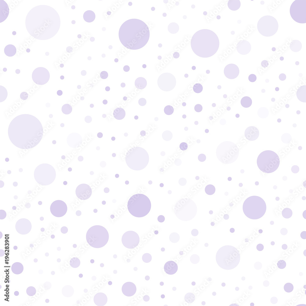 Geometric seamless pattern of circles. Different circles on a white background. Vector illustration