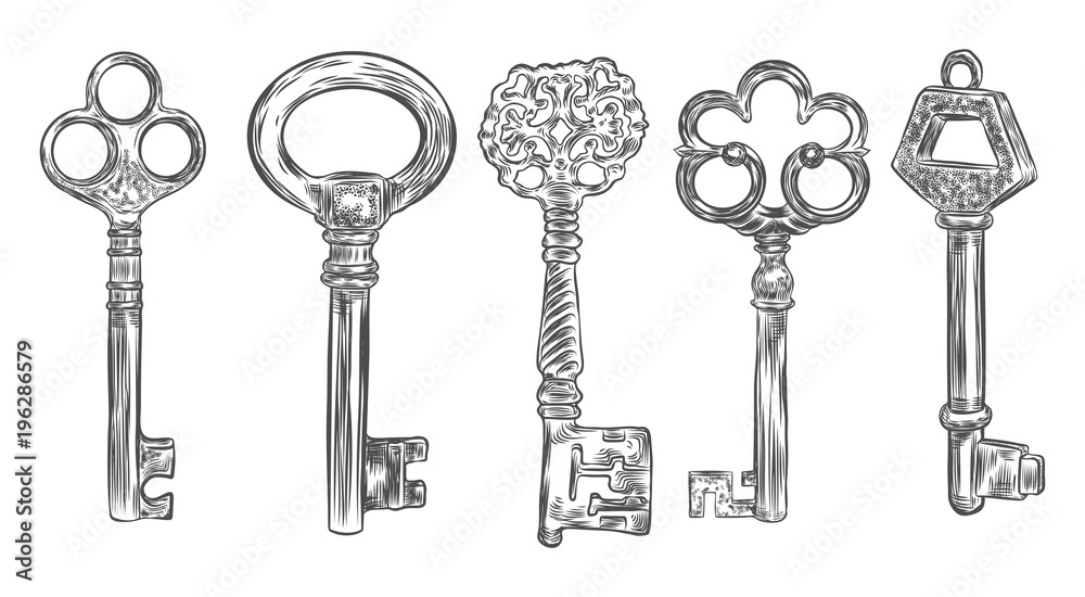Antique Key Clip Art  Old fashioned key, Old keys, Vintage keys