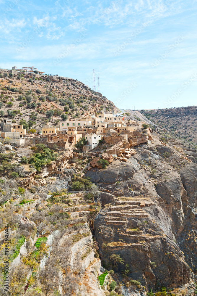 Naklejka premium in oman the old abandoned village