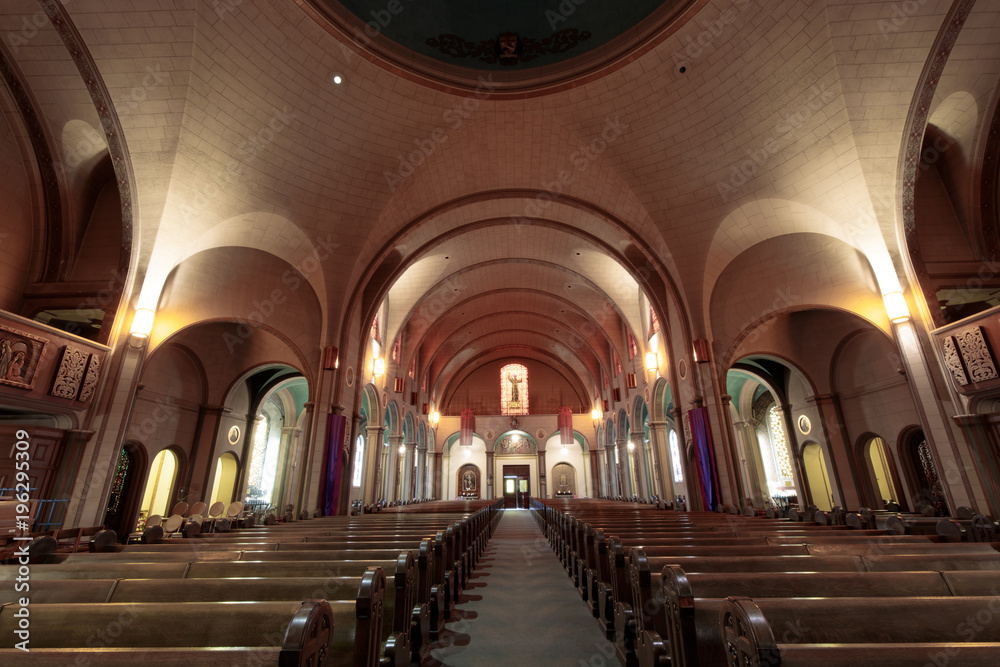 Interior of Basilica Church of Mission San Francisco de Asis