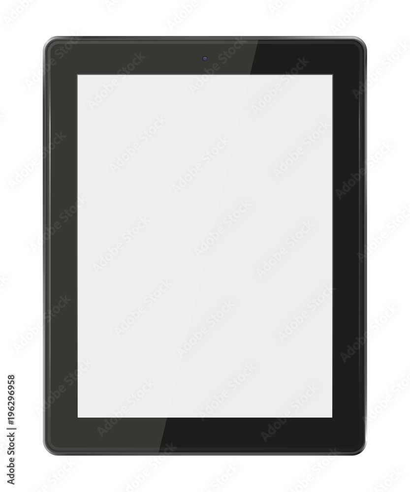 Tablet pc computer with blank screen isolated on white background. Vector illustration. Tablet pc computer with blank screen isolated on white background. Vector illustration.