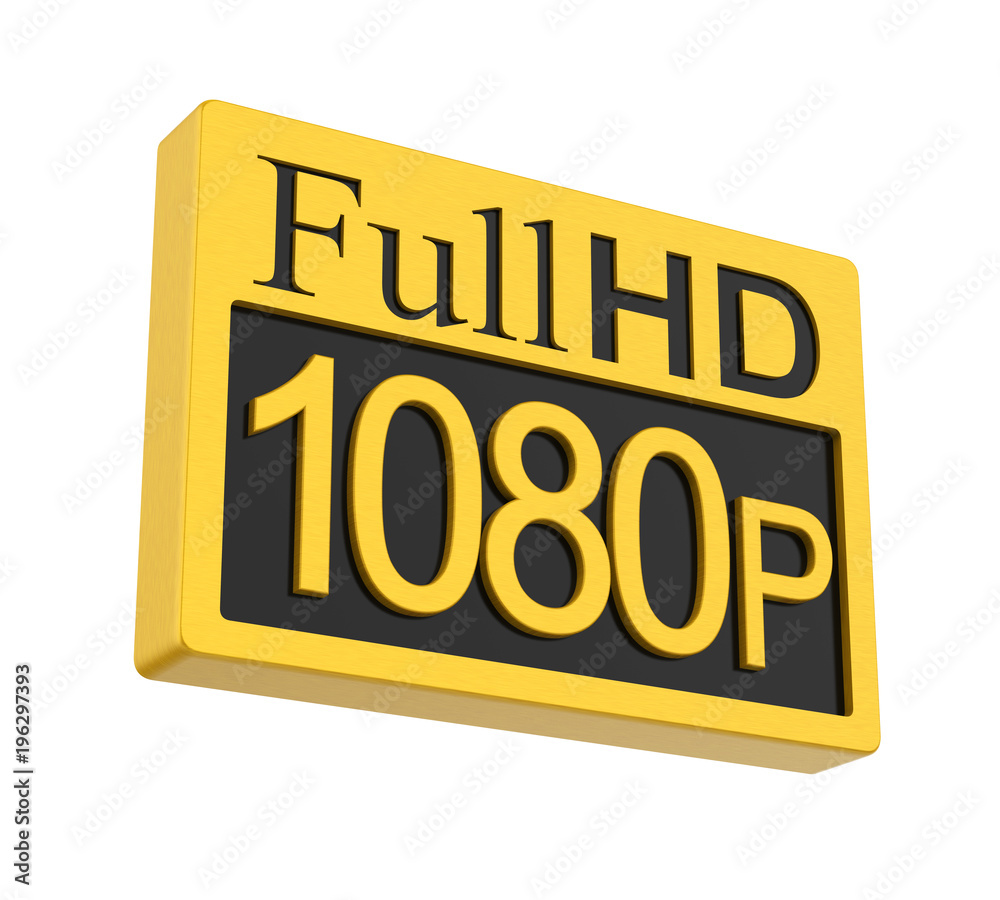 Full HD 1080p Icon Isolated