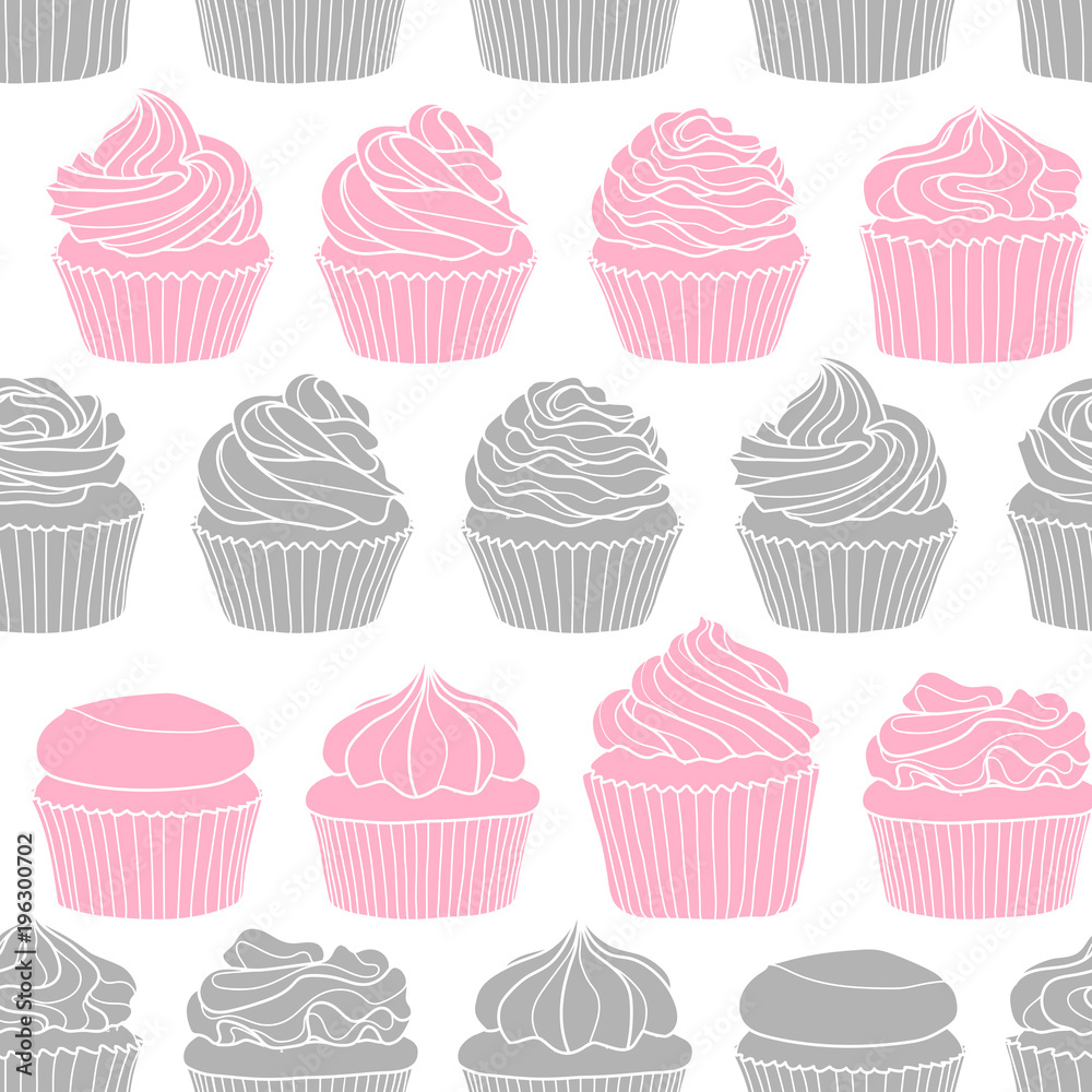 8 styles of cupcake on white background. 8 styles of cupcake on white background.