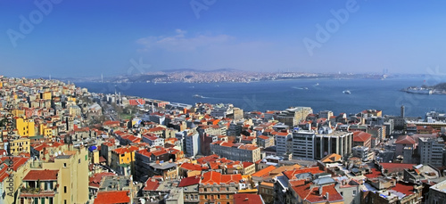 ISTANBUL, TURKEY - MARCH 23, 2012: View from the tower of Galata.