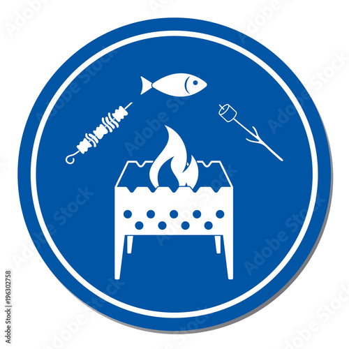 Grilled fish, zephyr and  kebab icon