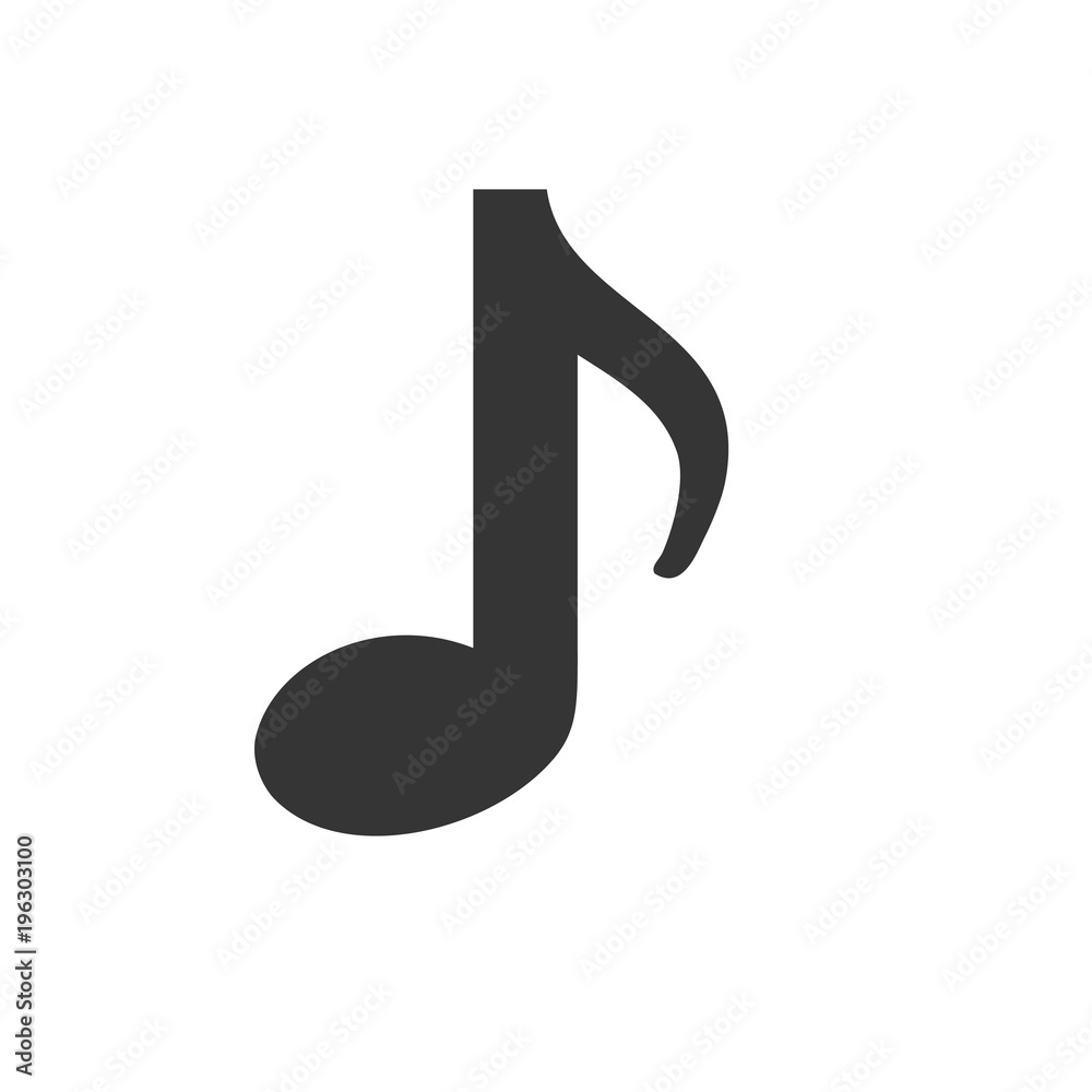 Music notes, song, melody or tune flat vector icon for musical apps and websites Music notes, song, melody or tune flat vector icon for musical apps and websites