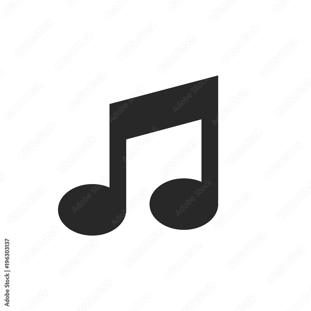 Music notes, song, melody or tune flat vector icon for musical apps and websites Music notes, song, melody or tune flat vector icon for musical apps and websites