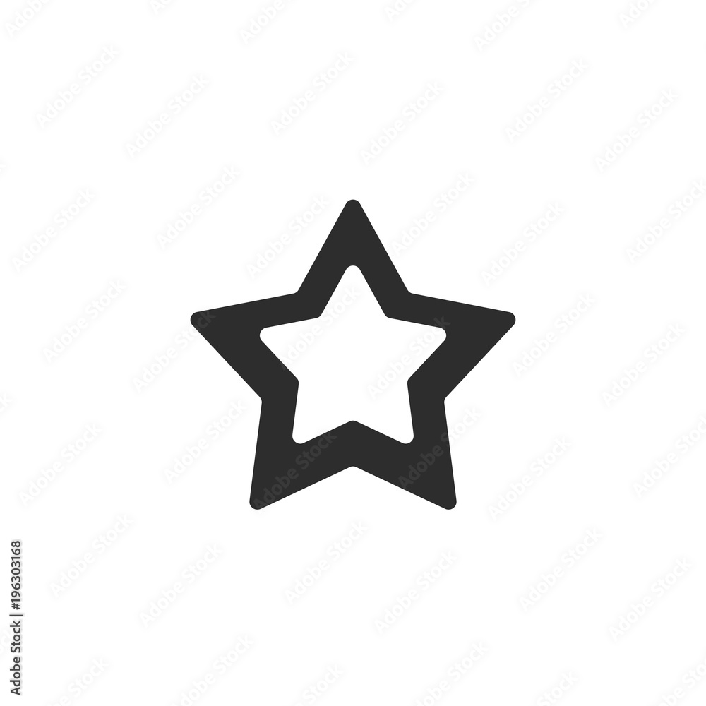 Star icon in flat design on white background. Vector illustration Star icon in flat design on white background. Vector illustration