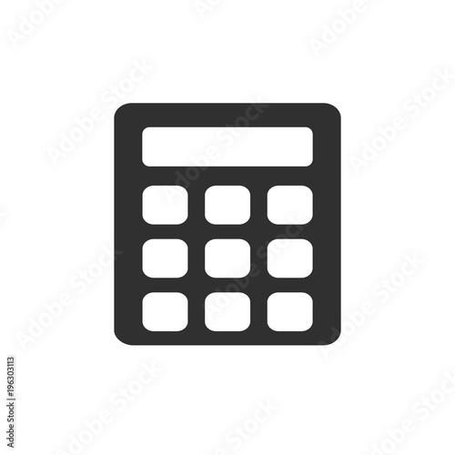 Calculator vector icon in the flat style.