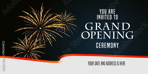 Grand opening vector illustration, background