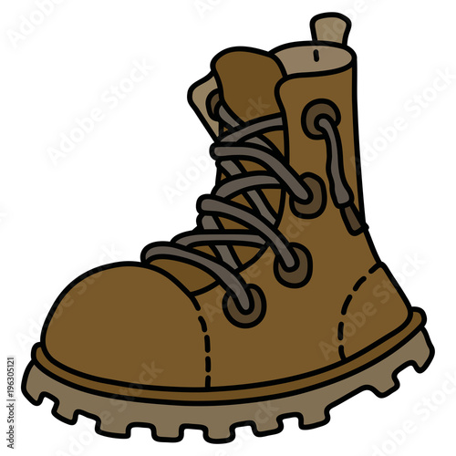The leather lacing work shoe