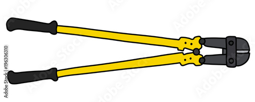 The black and yellow big splitting pliers