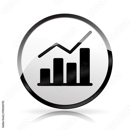 graph icon on white background