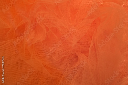 Abstract Orange Tulle Background