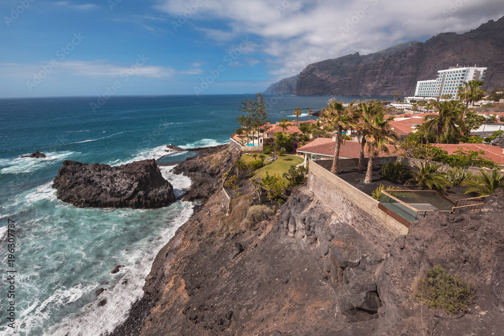 Bay of Puerto Santiago, Tenerife , Canary islands, Spain.