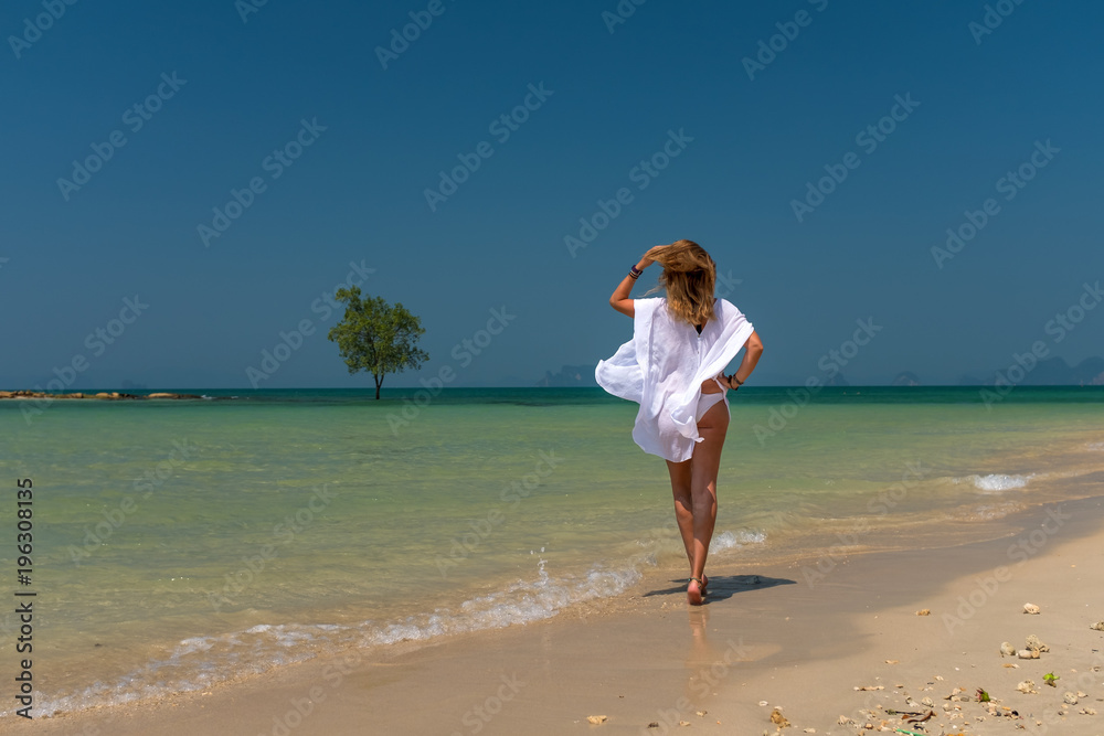 Woman at the beach in Thailand