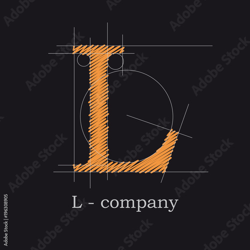 Vector sign design letter L