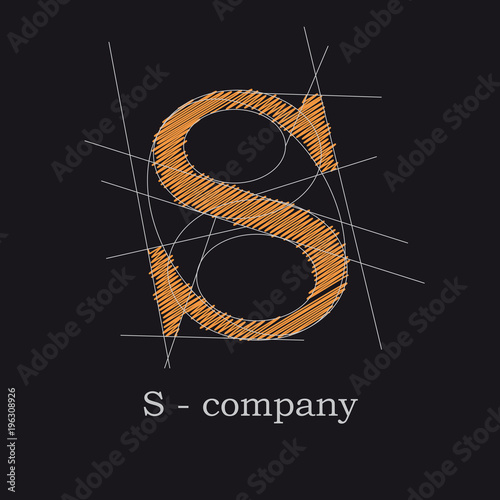Vector sign design letter S