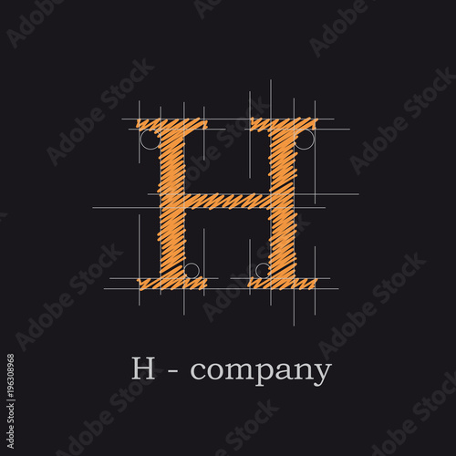 ector sign design letter H