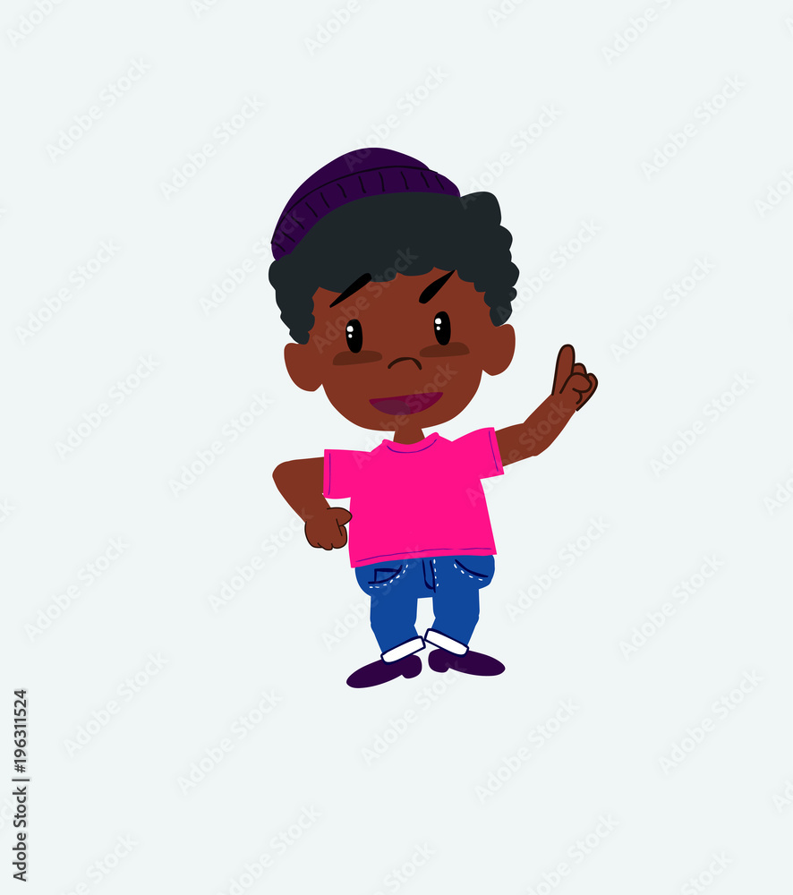 Black boy in a swimsuit talking very determined and optimistic. Black boy in a swimsuit talking very determined and optimistic.