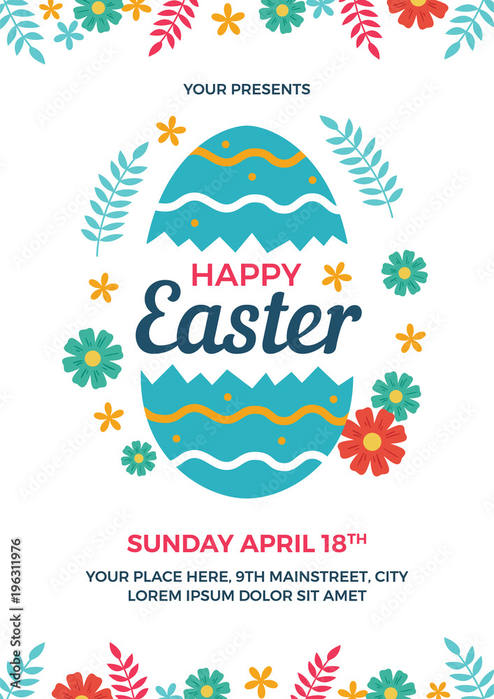 Happy Easter Flyer Template Happy Easter Flyer Template