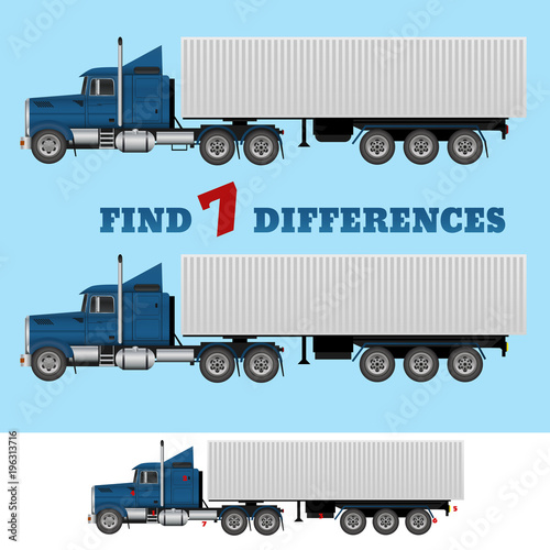 FInd 7 differences vector eps design illustration