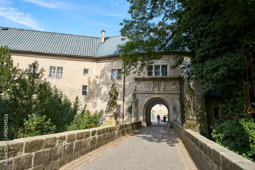entrance bridge to Hruba Skala renaissance castle