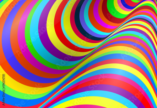 Colorful fluid curved lines background.