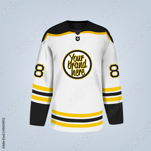 Vector illustration of hockey team jersey template