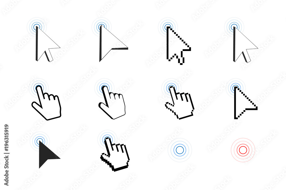 Pixel cursor icon Pixel cursor icon