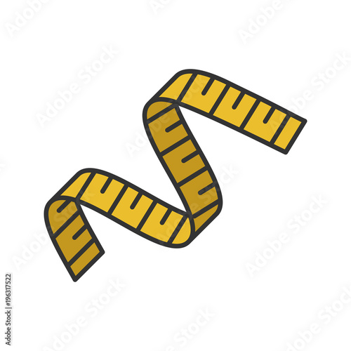 Measuring tape color icon