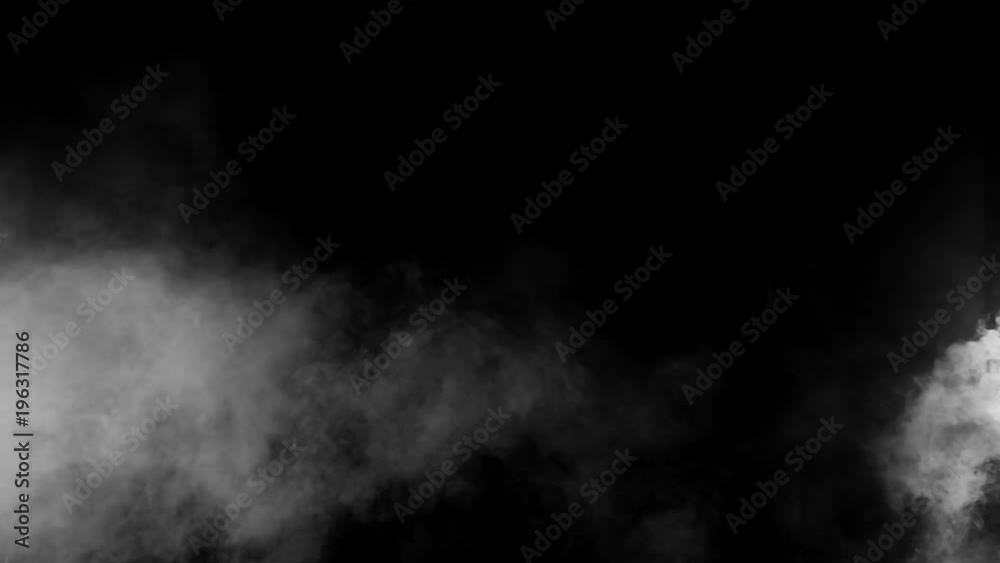 Slow motion of realistic smoke effect on black background Slow motion of realistic smoke effect on black background