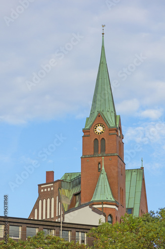 The Gustav Adolf Church in Hamburg-Neustadt, Germany.