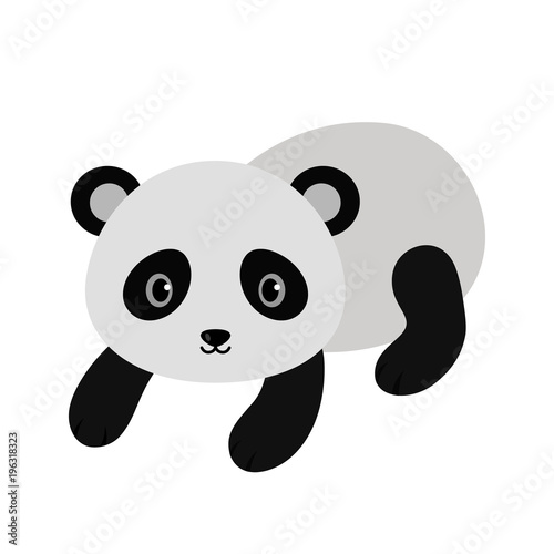 Fototapeta Naklejka Na Ścianę i Meble -  Adorable panda in flat style.