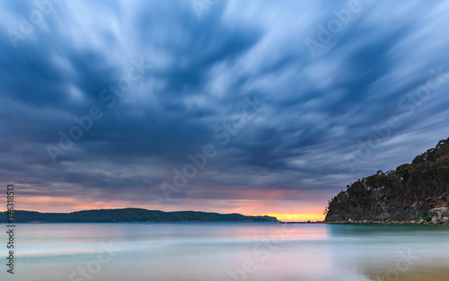 Cloudy Sunrise Seascape