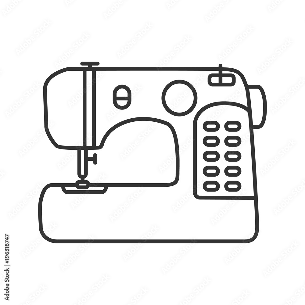 Sewing machine linear icon
